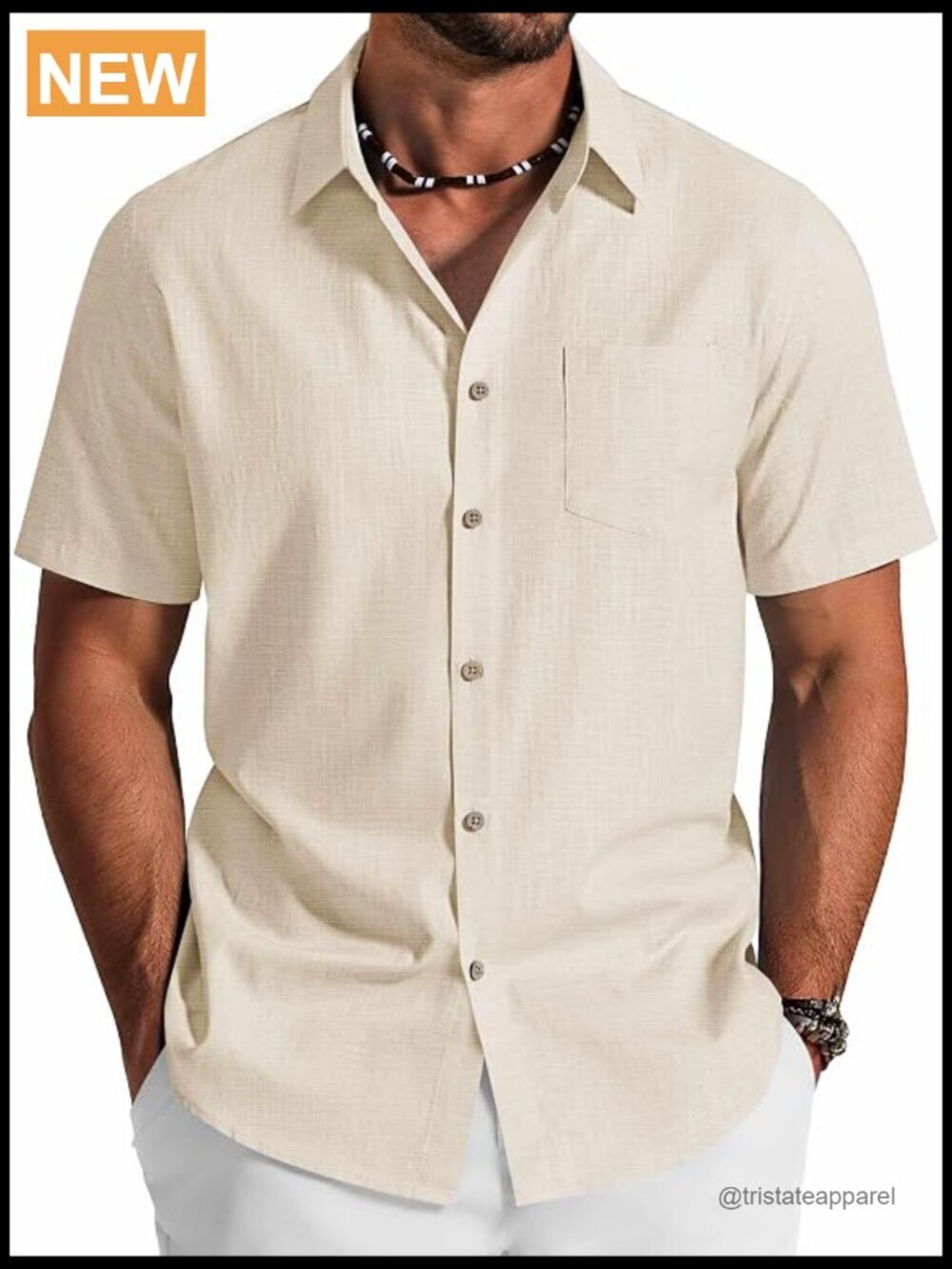 Men's Short Sleeve Cotton Button Down Shirt Casual Summer Beach Vacation Linen
